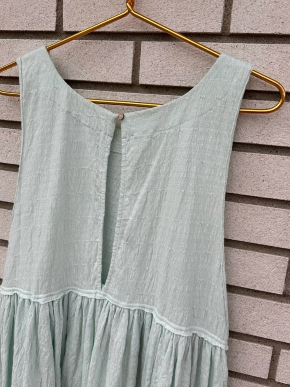 Free People FP Beach I’m Still Obsessed Mini Dress Palm Babydoll Keyhole M - Picture 9 of 10